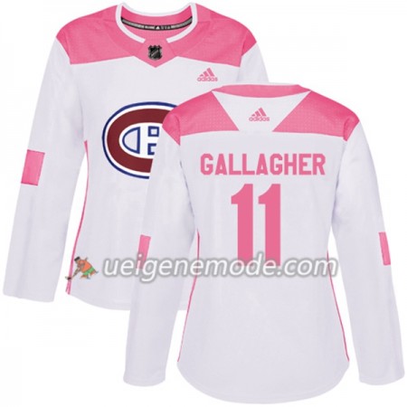 Dame Eishockey Montreal Canadiens Trikot Brendan Gallagher 11 Adidas 2017-2018 Weiß Pink Fashion Authentic
